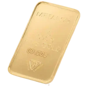 2.5  Gram Metalor Minted Gold Bar